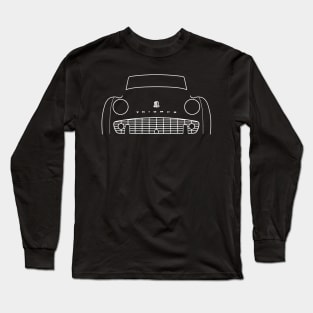 Triumph TR3 classic car outline graphic (white) Long Sleeve T-Shirt